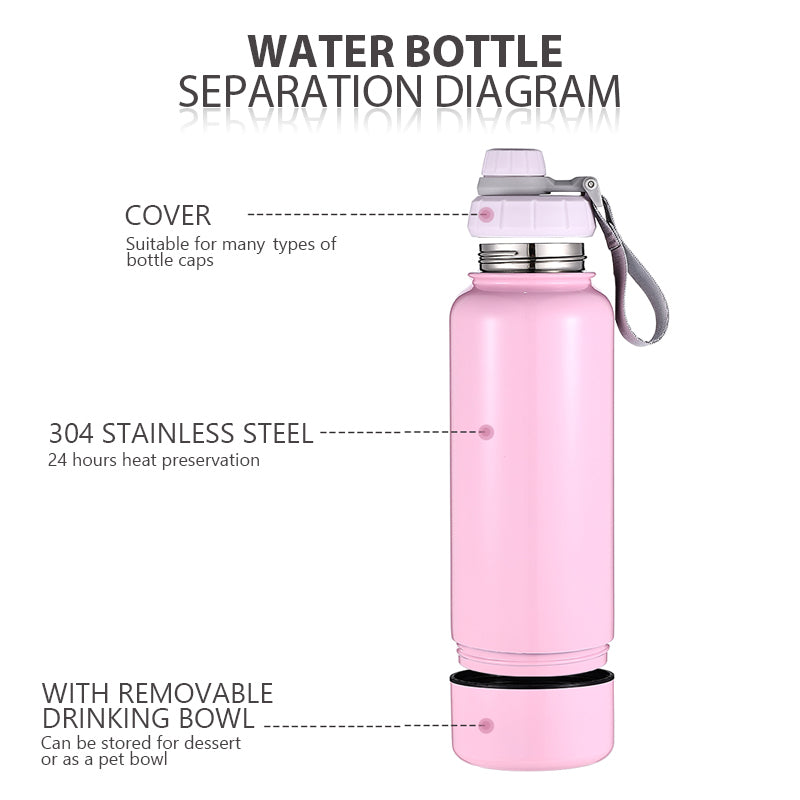 Tummy Tumblers™ Multi-Purpose Vacuum Insulated Bottle with Storage Bowl
